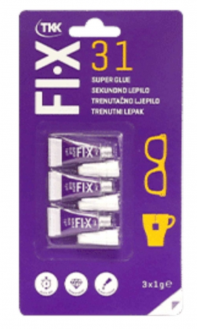 Pillanatragasztó FIX 31 1g 3db TKK