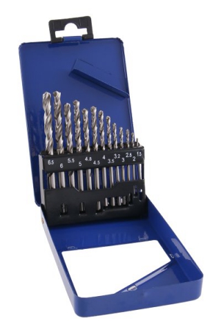HSS csiszolt fúrószár készlet fémhez 13db 1,5-6,5mm