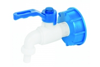 Redukció PVC, 1/2" csappal, 1000l IBC tartályra.