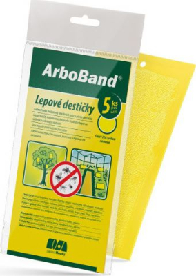 Ragacstábla fára sárga Arboband 5db.